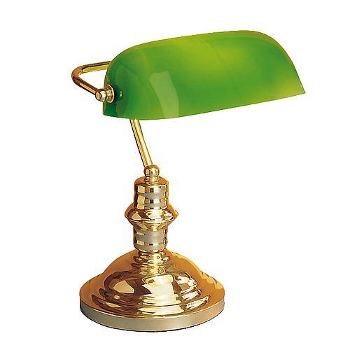 Bankers-Tischleuchte messing/grün LA4-587/01