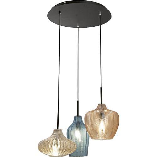 Pendelleuchte Olbia amber,azurblau,champagner 3725-47-363