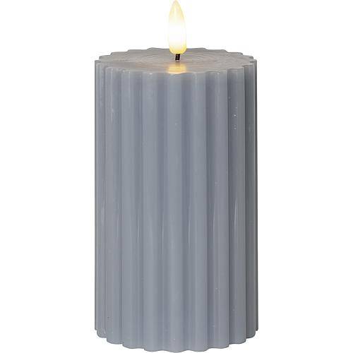 LED-Wachskerze 'Flamme Stripe' blau 061-70