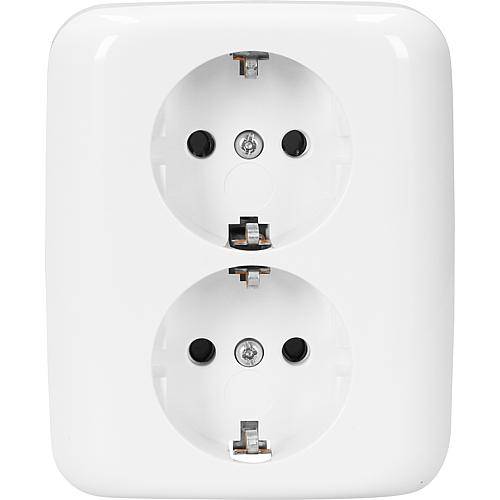 KLEIN SI-Doppel-Steckdose reinw. K20-02EUJ/14 mit Schraubanschluss