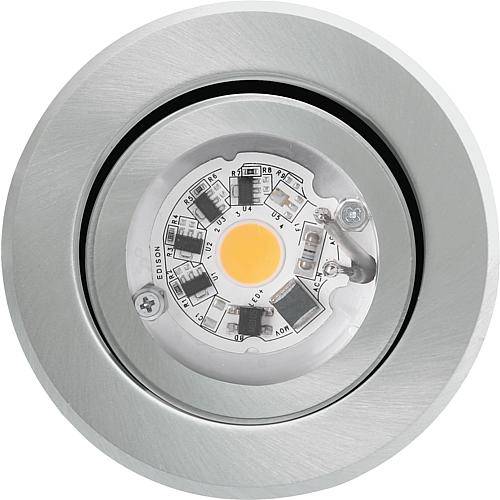 LED-Einbaustrahler alu matt geb. 7W 2700K 553-340-95