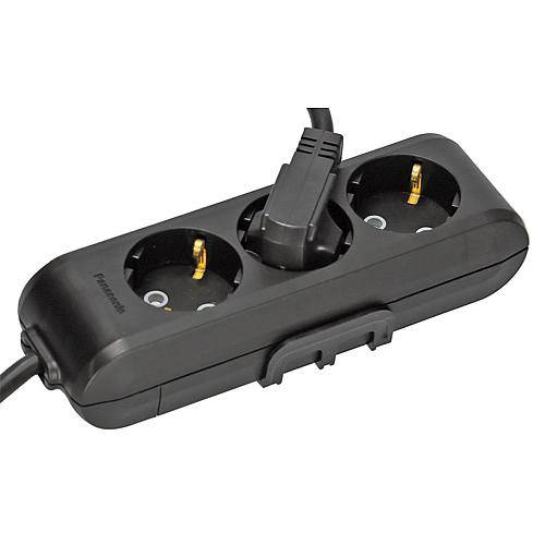 Panasonic 3-fa.Steckdosenleiste 1,5m schwarz WLTB04312BL-EU1