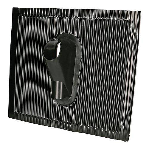 Alu Dachziegel 50x45cm schwarz, mit Kabeleinführung