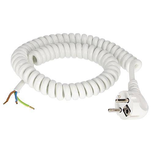 Wendelleitung 3x1mm² weiß 2,5m