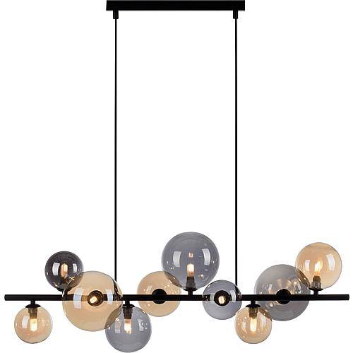 LED Pendelleuchte Popsicle in Schwarz-transparent und Gold 10x 3W 3000lm G9 10-flammig