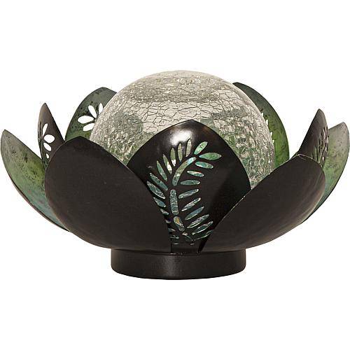 LED-Solar-Dekoration 'Lilly' Seerosen-Optik 482-81 Silberblau/weiß