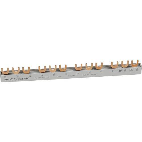 Gabel-Verdrahtungsschiene, 3polig, 10mm², 12TE 111243 K electric