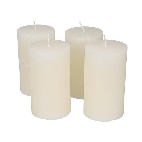 Stumpenkerze 120x70mm creme 4er-Set