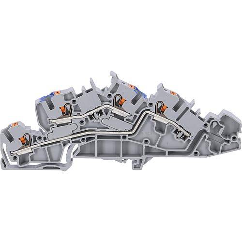 WAGO Installationsetagenklemme mit Drücker grau 2205-7649