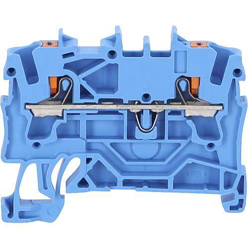 WAGO 2-Leiter-Durchgangsklemme mit Drücker 2,5 mm² blau 2202-1204