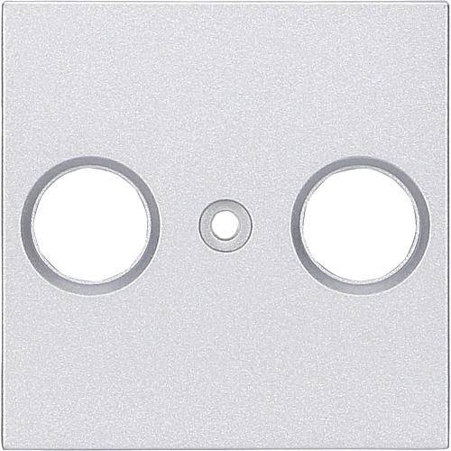 Karre Zentralscheibe für Antennendose 2-Loch silber 92205021 / 92510021
