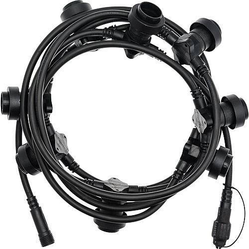 Lichterkette mit 8 Lampenfassungen schwarz 43787