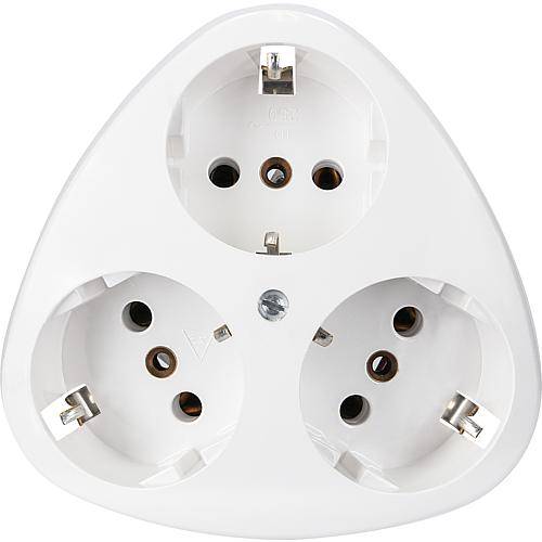 UP 3-fach Steckdose Dreieck arktisweiß
