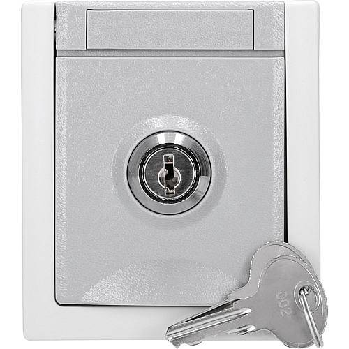 Pacific FR Schuko-Steckdose abschließbar Schließung 9 grau 90591049-DE