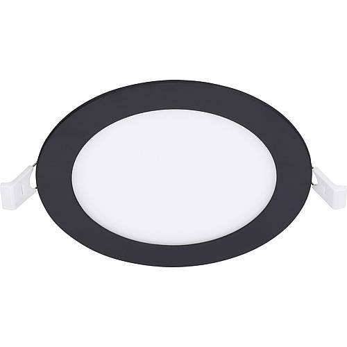 EGB LED Einbau-Panel CCT 7,2W, rund Ø145mm, schw. (Lieferung ohne Netzgerät - optional wählbar)