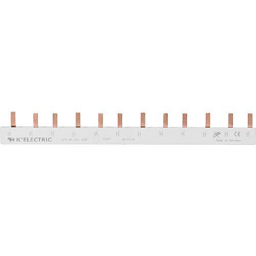 Steg-Verdrahtungsschiene, 3polig, 10mm², 12TE 111246 K electric, passend für ABB, Siemens, Schn.