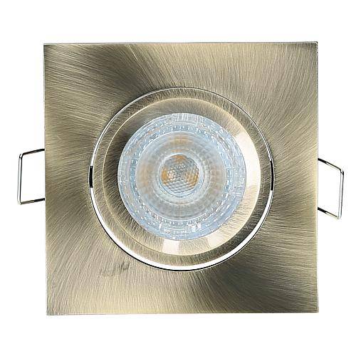 GreenLED Einbaustrahler quadr., schwenkbar, bronze 4285