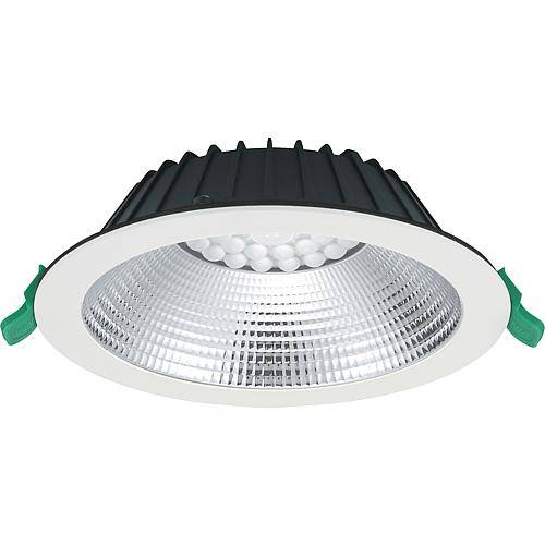 LED-Einbaudownlight IP65 UGR<19, 20W 4000K, weiß