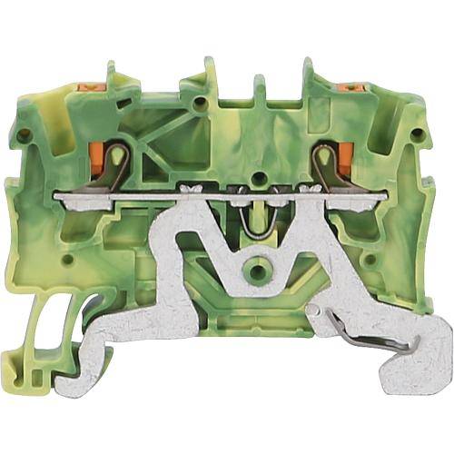 WAGO 2-Leiter-Durchgangsklemme mit Drücker 1,5 mm² grün-gelb 2201-1207