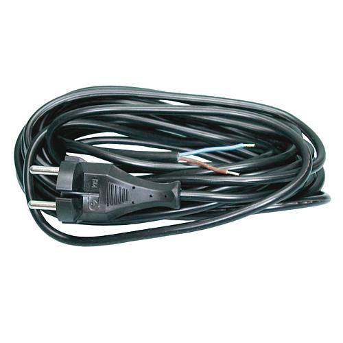 EGB Staubsauger-Anschlussleitung schwarz 6,3m H03VV-F 2x0,75mm²