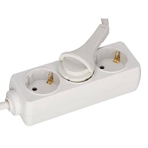 3-fach Steckdose mit Flachstecker 3x1,5 weiß 3m EAN 4027236046431
