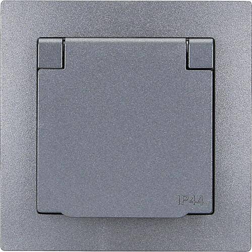Klein Feuchtraumsteckdose IP44 anthrazit K55EUKJKS/83BER