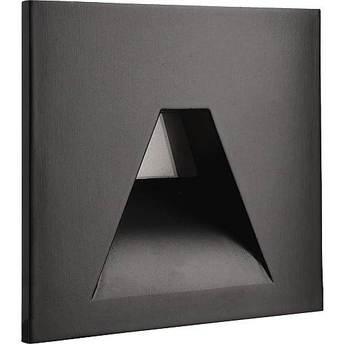 Abdeckung zu Basis-Einsatz 640800, eckig, schwarz Lichtaustritt trapezförmig, 930490