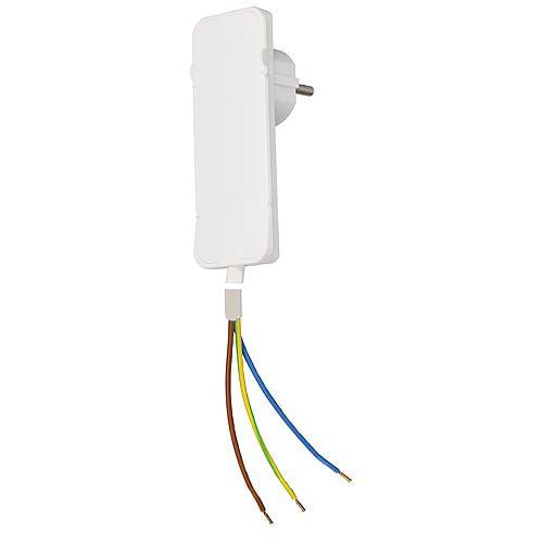 Anschlussleitung mit Flachstecker 3x1,5 weiß 1,5m 900044