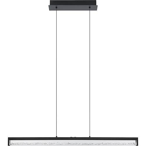 LED-Pendelleuchte 'Cardito' schwarz/Brillantglas