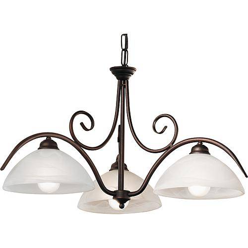 Kettenpendel rostfarben 3flg LU 1668/3 Antik