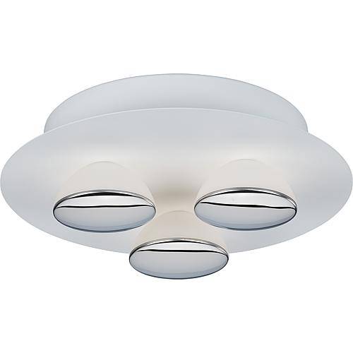 Deckenleuchte 3flg. Struktur weiß/chrom 44508