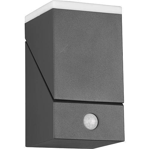 LED Wandleuchte Avon in Anthrazit 7W 800lm IP54 mit Bewegungsmelder
