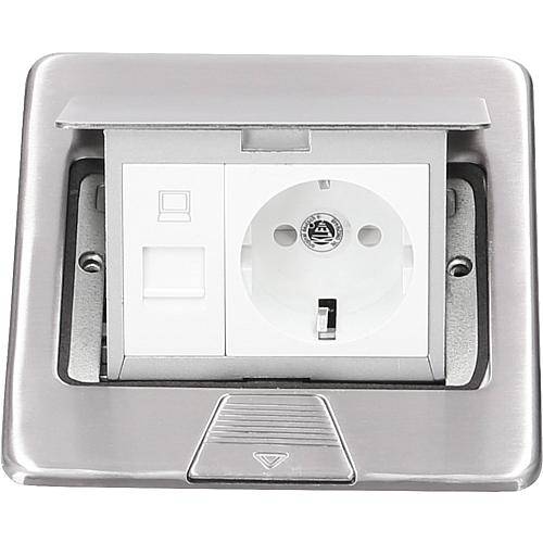 KLEIN Bodendose mit Klappe KBODO/266 Edelstahl-Guss geschliffen 133305