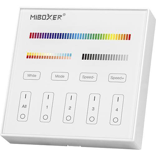 Funkdimmer-Wandpanel für RGB+CCT-Stripes/-Panels (Anbau, 4-Kanal), B4