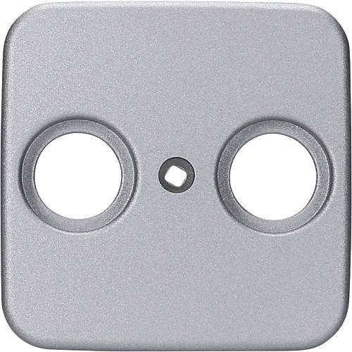 KLEIN SI-Antennenabdeck. 2-fa. K2531/80 silber matt
