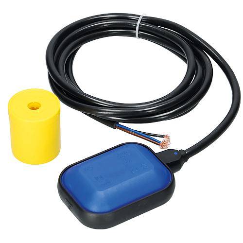 Schwimmerschalter Füllen/Leeren 'klares Wasser' 3m IP68, PVC-Kabel, inkl. Gegengewicht
