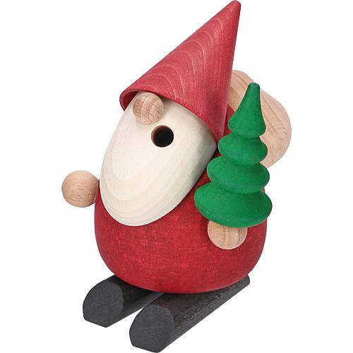 R„ucherfigur 'Weihnachtsmann-Baumlieferservice'