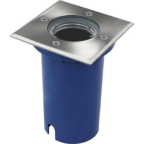 EGB HV-Bodeneinbaustrahler IP67, Edelstahl, quadr.