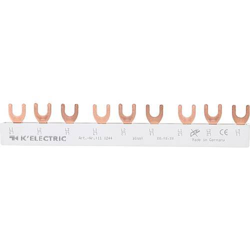 Gabel-Verdrahtungsschiene, 3polig, 10mm², 9TE 111244 K electric