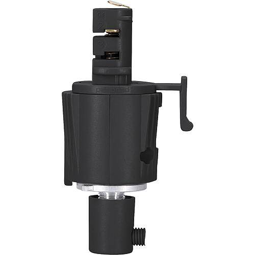 Euro-Rundadapter für 3-Phasenschiene, schwarz GA300-2, max. 3A/50N
