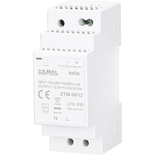 Hutschienen-Vorschalt-/Netzgerät 12V-DC-30W/2,0A ZTM-30-12