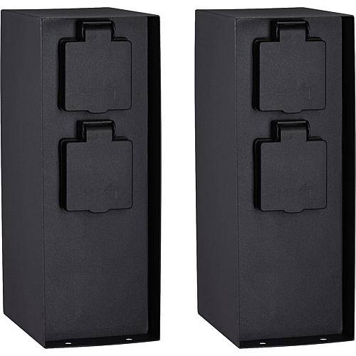 Steckdosensäule 'Rio' anthrazit eckig 4-fach 94313