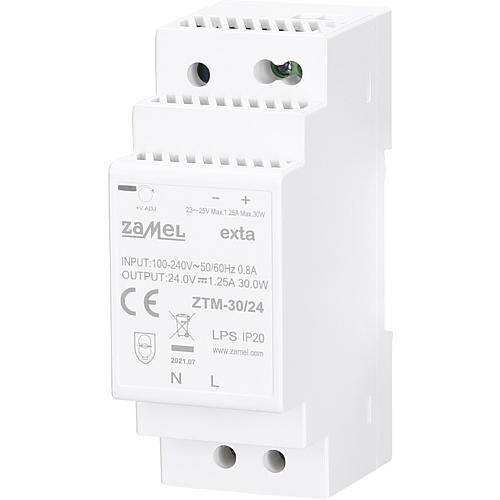 Hutschienen-Vorschalt-/Netzgerät 24V-DC-30W/1,25A ZTM-30-24