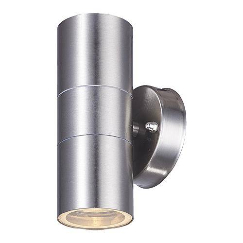 EGB Edelstahl-Wandleuchte IP44, 2-flg