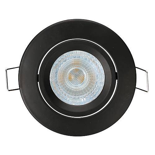 GreenLED Einbaustrahler rund, schwenkbar, schwarz 4331