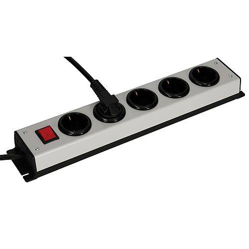 5-fach Steckdosenleiste sw/si 1001ZL5L-SW