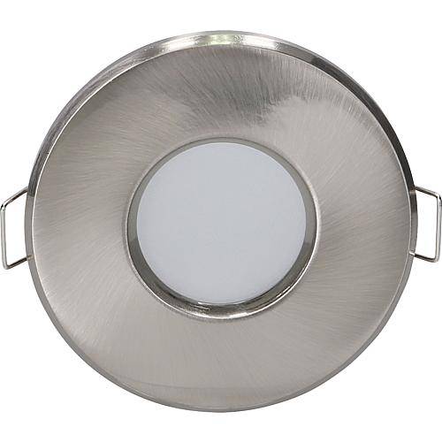 GreenLED Einbaustr. IP44 rund, starr, nickel geb. 4746