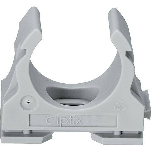 Fränkische Kunststoff-Klemmschelle clipfix, Ø mm - Zoll 40 mm, grau