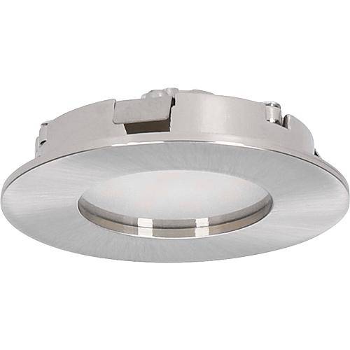LED-Einbauleuchte IP44 3W 3000K, nickel gebürstet 24V-DC, Abstr.< 120°, 8809012113, DF-1211