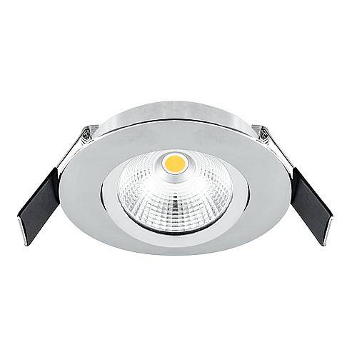 EVN LED-Deckeneinbaustrahler LB25 6W 3000K 683lm dim rund swb chrom matt